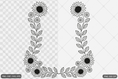 Sunflower Square Frame SVG PNG Bundle Product Image 11