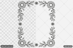 Sunflower Square Frame SVG PNG Product Image 1