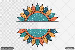 Sunflower Sublimation SVG PNG Product Image 1