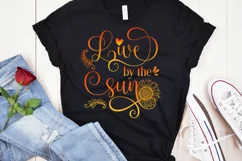 Live By the Sun I Motivational Sunflower Sublimation Design 