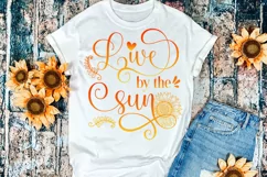 Live By the Sun I Motivational Sunflower Sublimation Design 