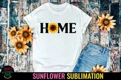  Sunflower Home Sublimation I Home with Sunflower PNG