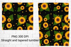 Tumbler sublimation sunflower black wrap 20 Oz Product Image 2
