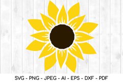 Sunflower SVG, Flower SVG, Wildflower SVG, Sunflower Product Image 1