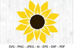 Sunflower SVG, Flower SVG, Wildflower SVG, Sunflower Product Image 1