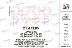 Sunflower Tier Tray Decor Laser Cut. Home decor SVG Product Image 4