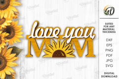 Sunflowers Tier Tray Decors Laser Cut. Home decor SVG Product Image 4