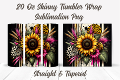 Floral Tumbler Wrap, Flowers Tumbler Wrap, Sunflower Tumbler Product Image 2