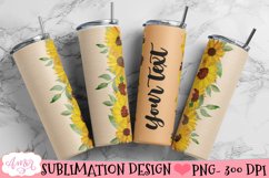 Customizable Sunflower Tumbler Wrap for Sublimation Product Image 3