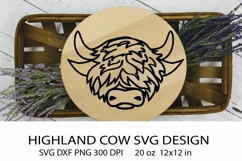 Farmhouse SVG Design. Highland Cow SVG. Farm House Sign. Product Image 1