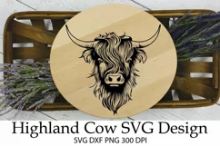 Highland Cow SVG. Farm House Sign. Farmhouse SVG Design. Product Image 1