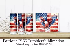 American Flag Png. Patriotic Sublimation Tumbler. Product Image 1