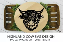 Farmhouse SVG Design. Highland Cow SVG. Farm House Sign. Product Image 1