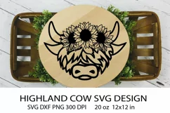 Highland Cow SVG. Farmhouse SVG Design. Farm House Sign. Product Image 1
