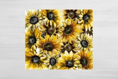 Sunflower Tumbler. Sunflower Sublimation. Tumbler Wrap PNG. Product Image 2