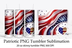 Patriotic Sublimation Tumbler. Patriotic Tumbler Png. Product Image 1