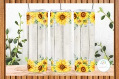 Sunflower Farmhouse Tumbler Sublimation Design PNG Product Image 1
