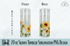 Sunflower Tumbler Sublimation PNG Design t0046 Product Image 2