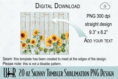 Sunflower Tumbler Sublimation PNG Design t0046 Product Image 3