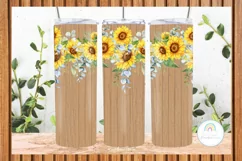 Sunflower Tumbler Wrap Tumbler Sublimation Design PNG Product Image 1