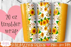 customizable floral tumbler design