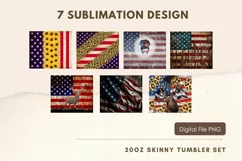 20oz Patriotic Tumbler USA Flag Grunge Distressed Tumbler Product Image 2