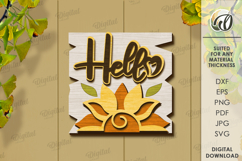 Sunflower Wall Decors Bundle Lasercut. Wall Decor SVG Product Image 5