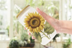 Glass Can Wraps Sunflower Watercolor Product Image 2