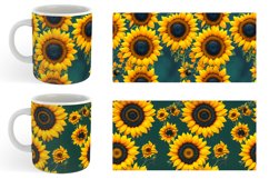 Sunflower Watercolor Mug sublimation design Product Image 3