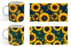 Sunflower Watercolor Mug sublimation design Product Image 5