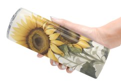 Sunflower Watercolor Tumbler Sublimation Wrap Product Image 2