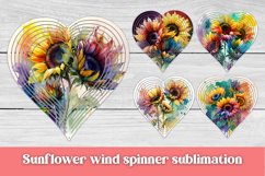 Rainbow sunflower wind spinner sublimation design, rainbow sunflower sublimation, wind spinner bundle.