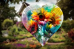 Rainbow sunflower wind spinner sublimation design, rainbow sunflower sublimation, wind spinner bundle.