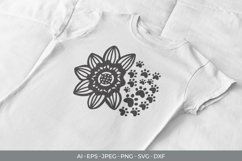 Sunflower with Paws SVG Product Image 1