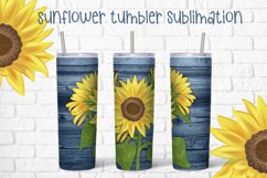 Sunflower tumbler design | Fall tumbler sublimation wrap Product Image 1