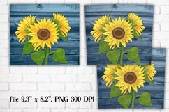 Sunflower tumbler design | Fall tumbler sublimation wrap Product Image 2