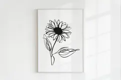 Minimalist Floral Line Art Clipart SVG | PNG | EPS Product Image 4