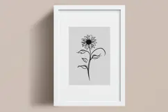 Minimalist Floral Line Art Clipart SVG | PNG | EPS Product Image 2