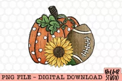 Sunflowers Pumpkin Football PNG Design Product Image 2