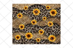 Sunflower &amp; Leopard Wave Tumbler Design Product Image 2