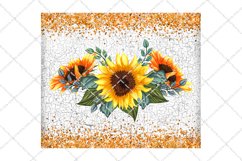 Sunflower Crackle Tumbler Design Product Image 2