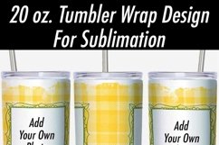 Sunflower Photo Frame 20 oz Tumbler Sublimation Design Product Image 2