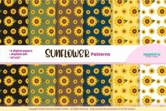 Sunflower digital paper Product Image 1