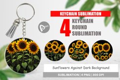 Keychain Sunflowers Dark Product Image 1