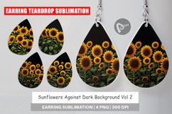 Earring Sunflowers Dark Product Image 1