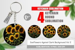 Keychain Sunflowers Dark Product Image 1