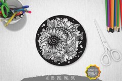 Sunflowers and Butterfly Papercut Product Image 1