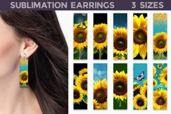 Sunflowers Butterfly Bar Earrings | Sunflower Earrings Product Image 1
