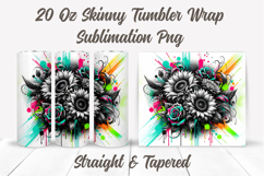 Floral Tumbler Wrap, Flowers Tumbler Wrap, Sunflower Tumbler Product Image 2