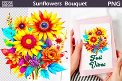 Sunflowers Bouquet Clipart | Fall Flowers Clipart Product Image 3